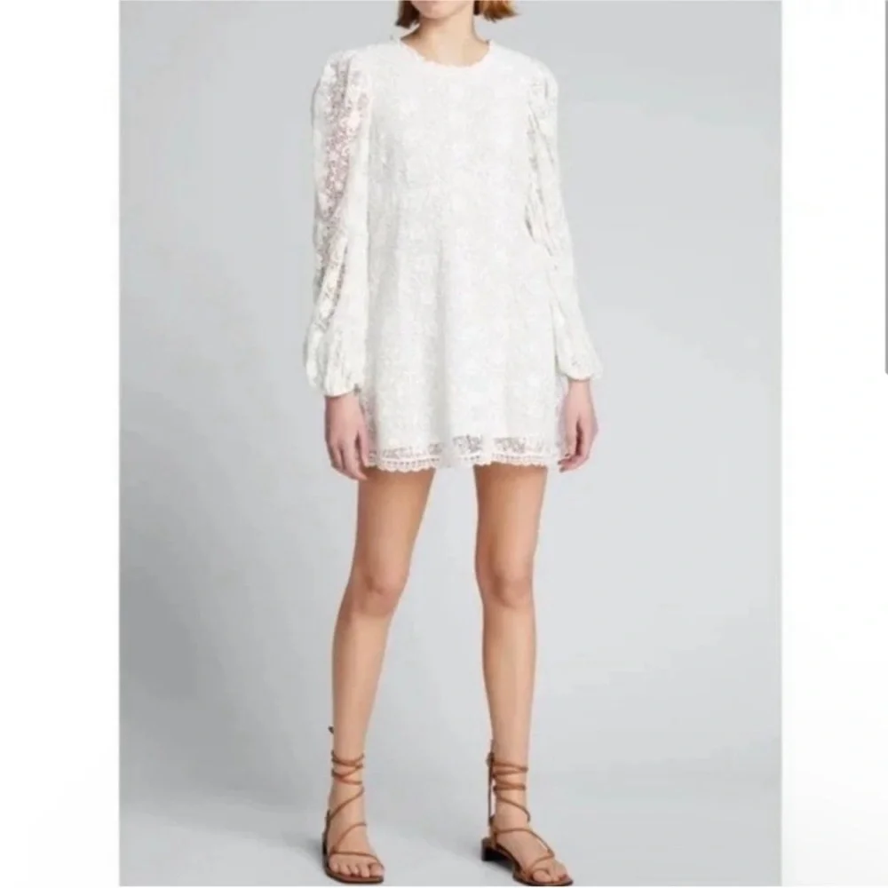 LoveShackFancy Leira Lace long sleeve
Mini Dress NEW - Picture 6 of 7